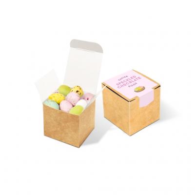 Image of Eco Kraft Cube - Speckled Eggs