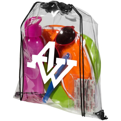 Image of Lancaster transparent drawstring backpack