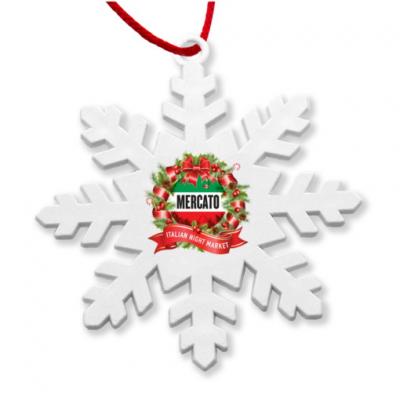 Image of Recycled Snowflake Christmas Tree Decoration