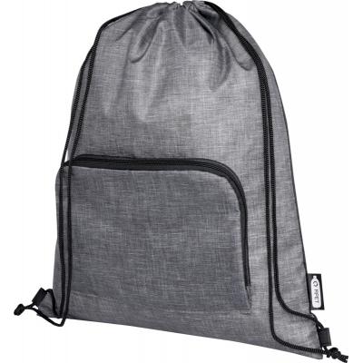 Image of Ash recycled foldable drawstring bag 7L