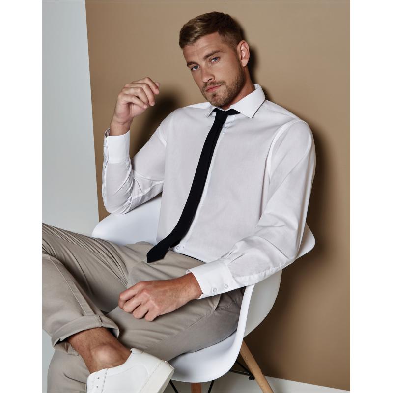 Image of Kustom Kit Tailored Fit Long Sleeve Business Shirt